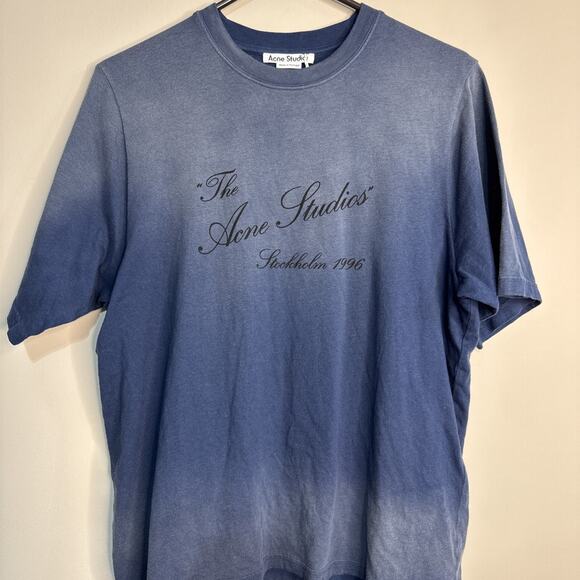 Acne Studios Layered T-shirt Style Dress In Navy Cotton XS-S - Picture 15 of 15